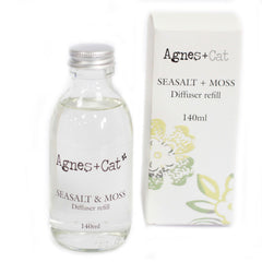 Agnes + Cat Reed Diffuser Refill - Seasalt and Moss 150ml product image