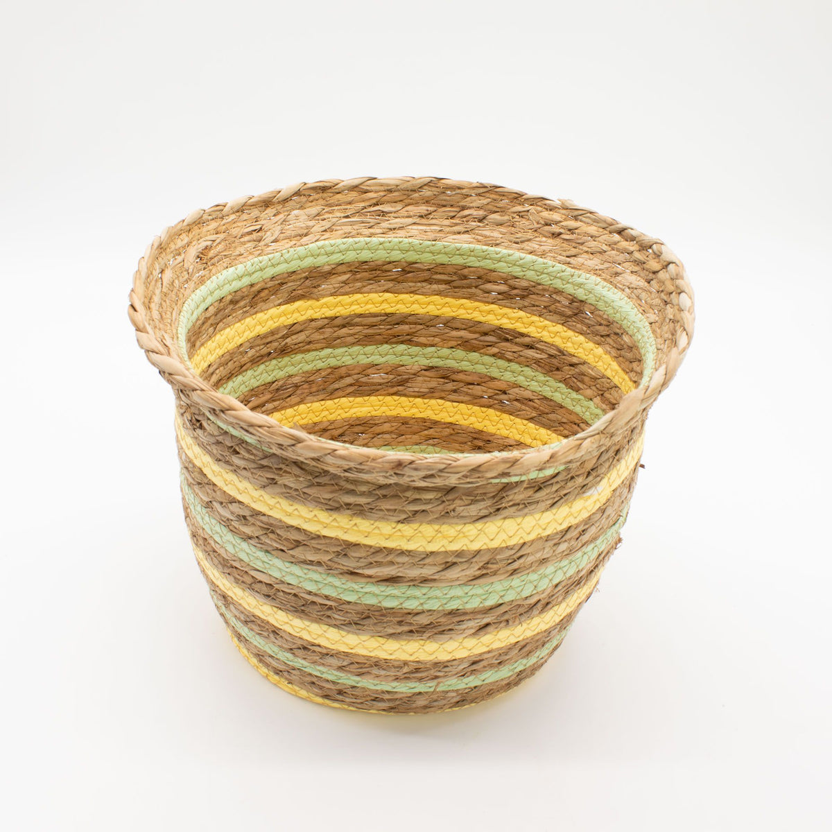 Seagrass & Straw Vase Shaped Baskets - Natural Yellow & Green - Set of 3 product image 2