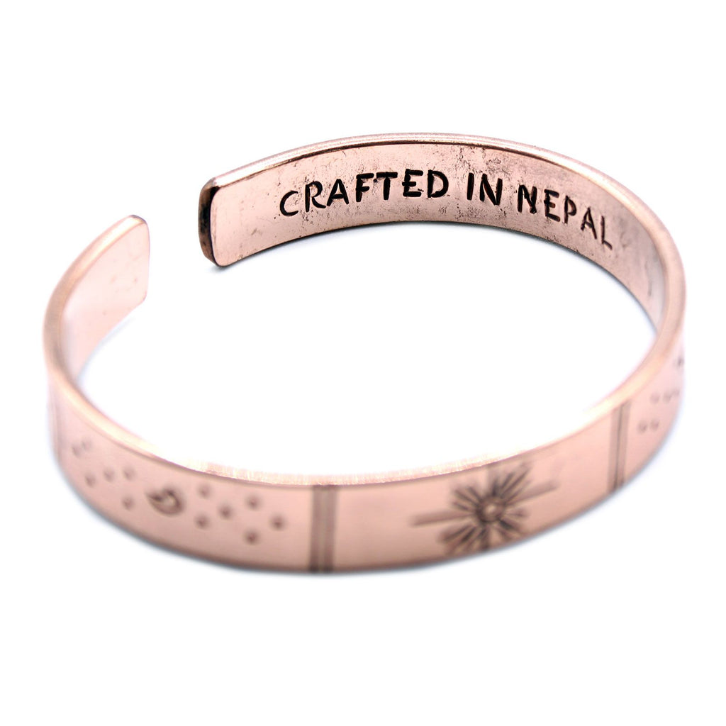 Inspiration Bracelet - Copper Snrise, Galaxy, Stars, Earth product image 3