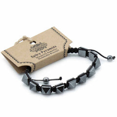 Magnetic Hematite Shamballa Bracelet - Spiky Pyramids product image 2