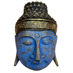 Home Decoration Buddha Head - 25cm - Blue Shine Finish product image 2