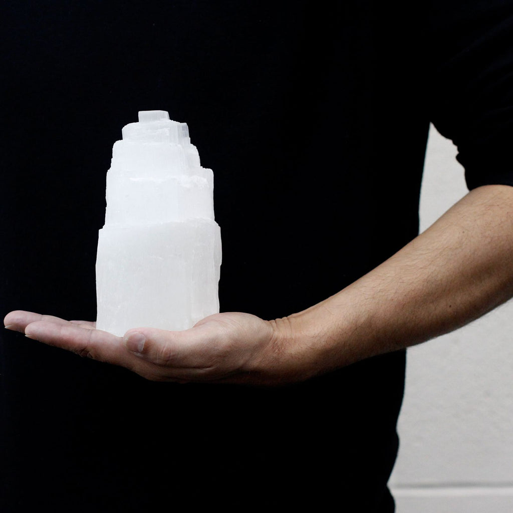 Natural Selenite Tower Lamp - 15 cm product image 3