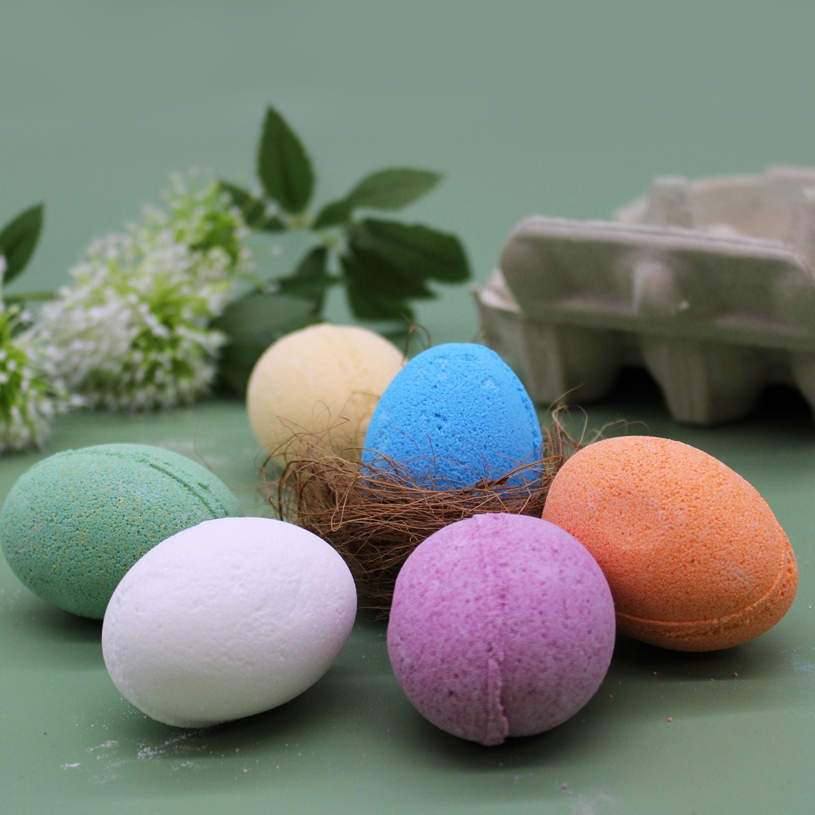 6 Bath Eggs in a Tray - Mango product image
