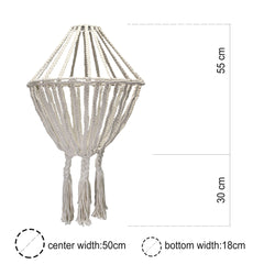Macrame Large Drop Chandelier - Natural product image 4
