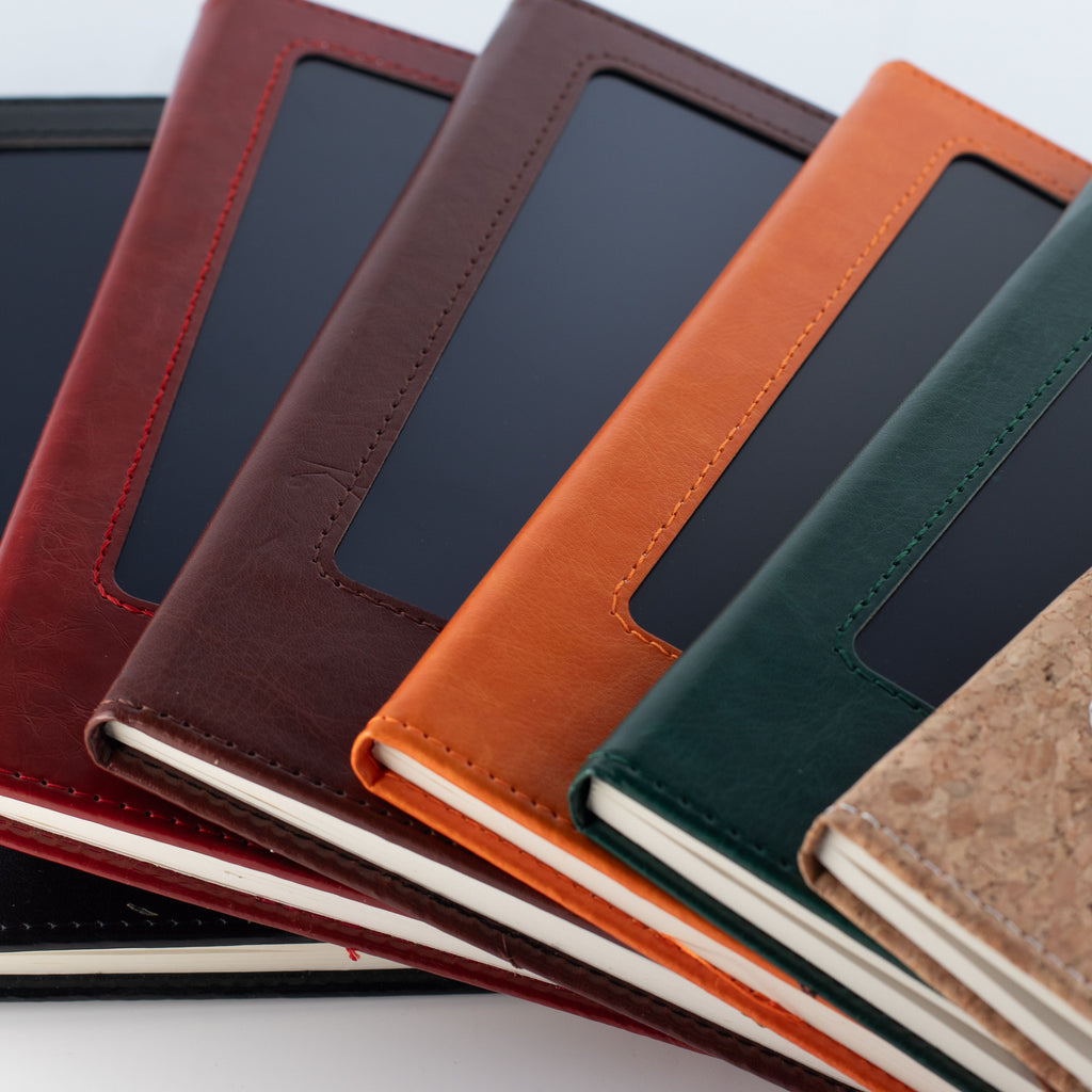 A5 Intention Note Book - LCD Wipe Screen - Green Leather Effect - 80 Leafs - product image 5