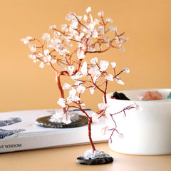 Gemstone Tree - Rock Quartz on Black Agate Base (35 stones) product image 4