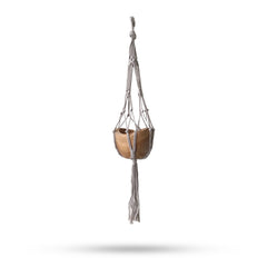 Macrame Small Drop Pot Holder - Beige - 75cm product image 2