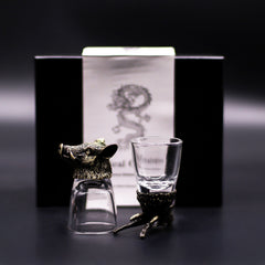 Gift Set of 6 Shot Glasses (50ml) - Wild Forest Creatures - Antique Bronze product image 5