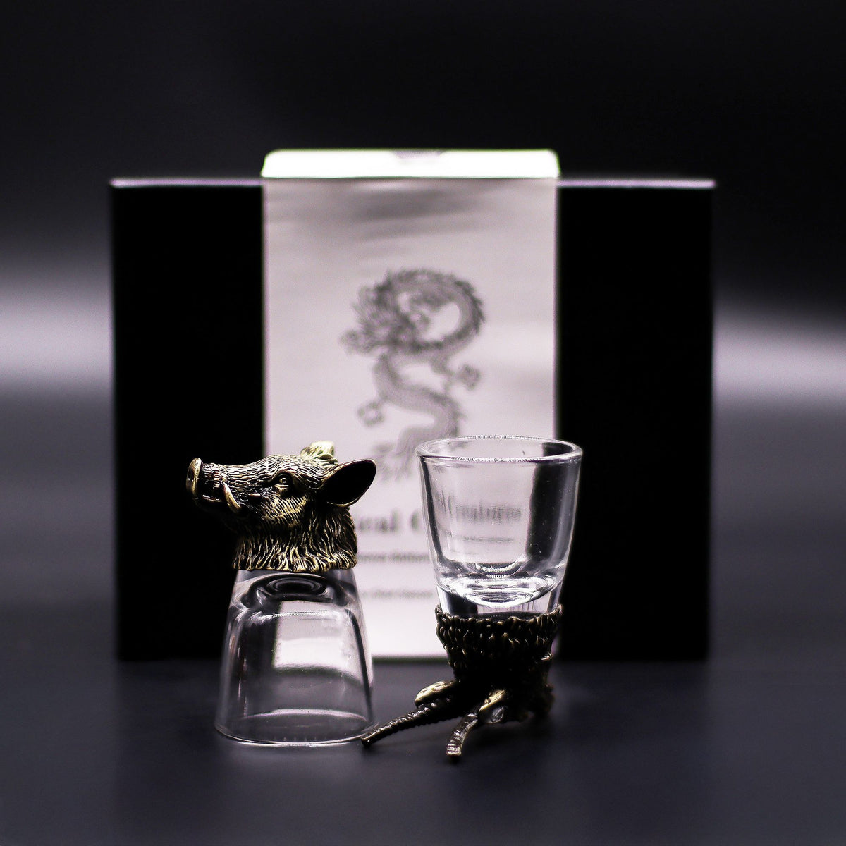 Gift Set of 6 Shot Glasses (50ml) - Wild Forest Creatures - Antique Bronze product image 5