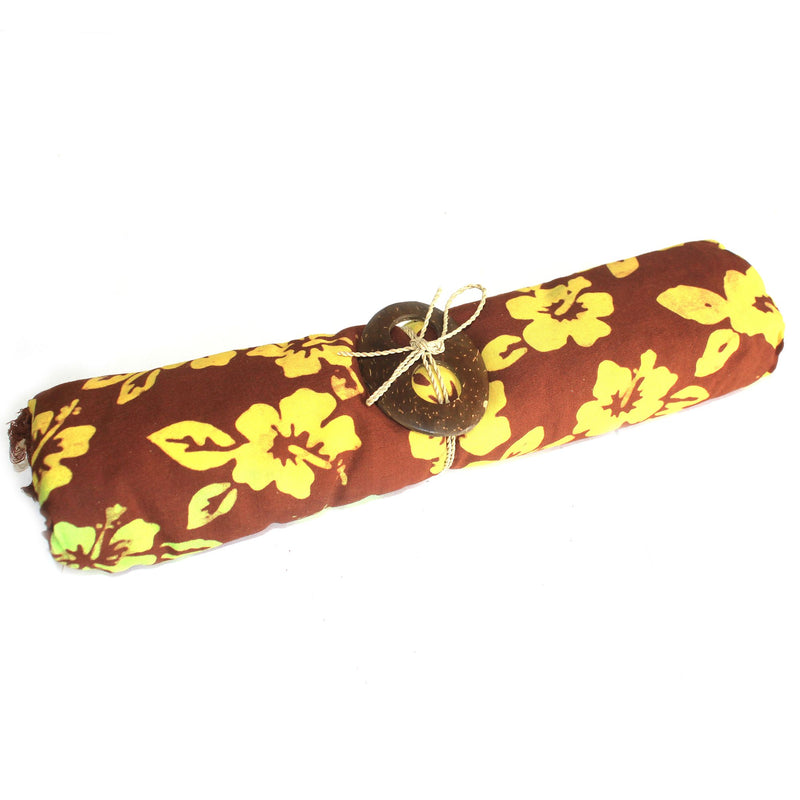 Bali Block Print Sarong - Orchids - Brown product image