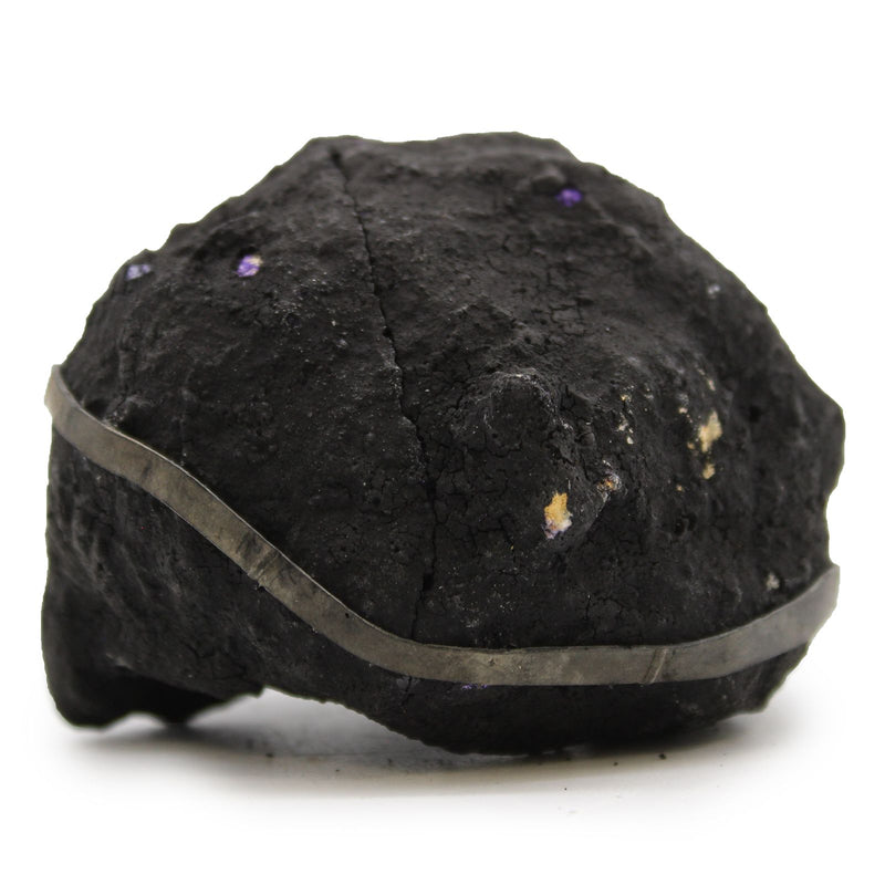 Coloured Calsite Geodes - Black Rock - Purple product image