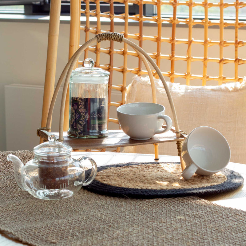 Coconut Leaf Tea Stand - Natural product image