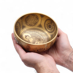 Pure Brass Etched Buddha - Set of 4 - Approx 3.85kg product image 21