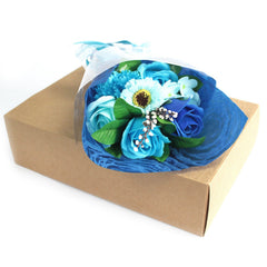 Boxed Hand Soap Flower Bouquet - Blue product image 2