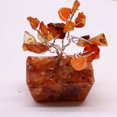 Mini Gemstone Tree On Orgonite Base - Carnelian (15 stones) product image 2