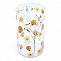 Natural Floral Glass - Tall Vase Candle Holder - Rose - (19x11cm) product image