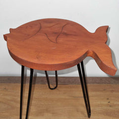 Albasia Wood Fish Stand - Terracotta product image 2