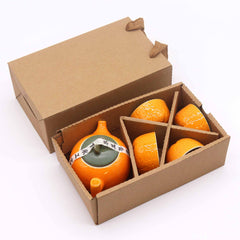 Herbal Orange Teapot Set - Pot & Four Cups product image 4