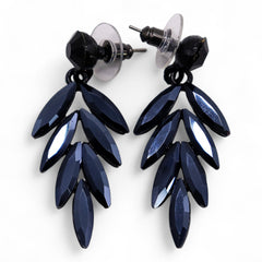 Jet Black - Vintage Glass - Long Drop - Earrings product image 6
