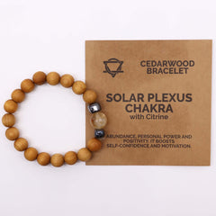Cedarwood Solar Plexus Chakra Bangle with Citrine product image 4