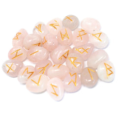 Runes Stone Set in Pouch - Rose Quartz product image 2