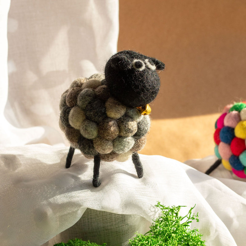 Little Felt Sheep - Multi Greys product image