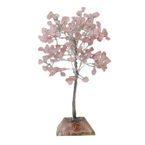 Gemstone Tree with Organite Base - 160 Stone - Rose Quartz product image