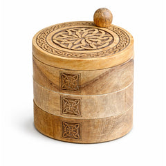 Celtic Carved 3 Tier Revolving Box product image