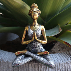 Yoga Lady Figure - Bronze & Silver 24cm product image 5