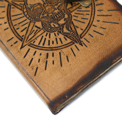 Leather Pentagon & Skull with Burns Detail Notebook (7x5") product image 7