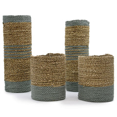 Seagrass & Abu-Abu Raffia Set - 2 Vase & 2 Bins product image 6