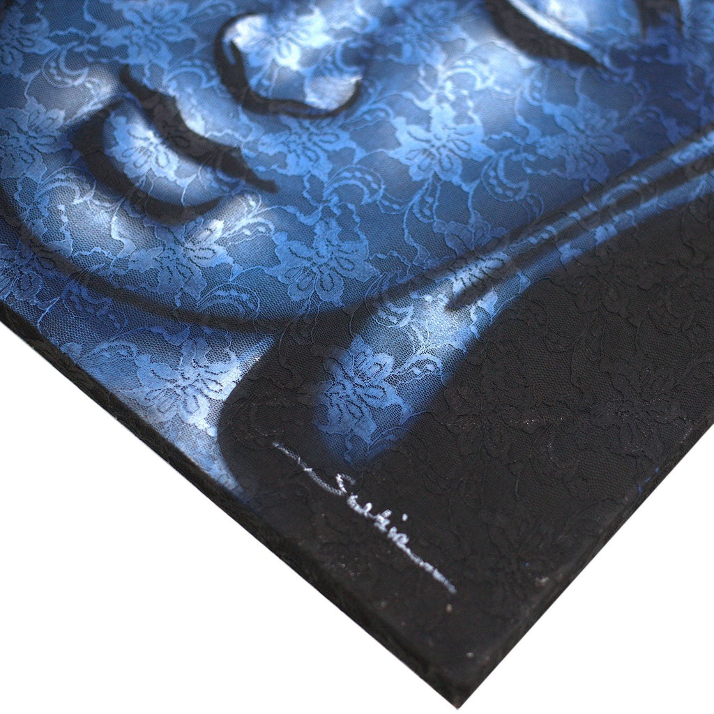 Buddah Painting - Blue Brocade Detail product image 3