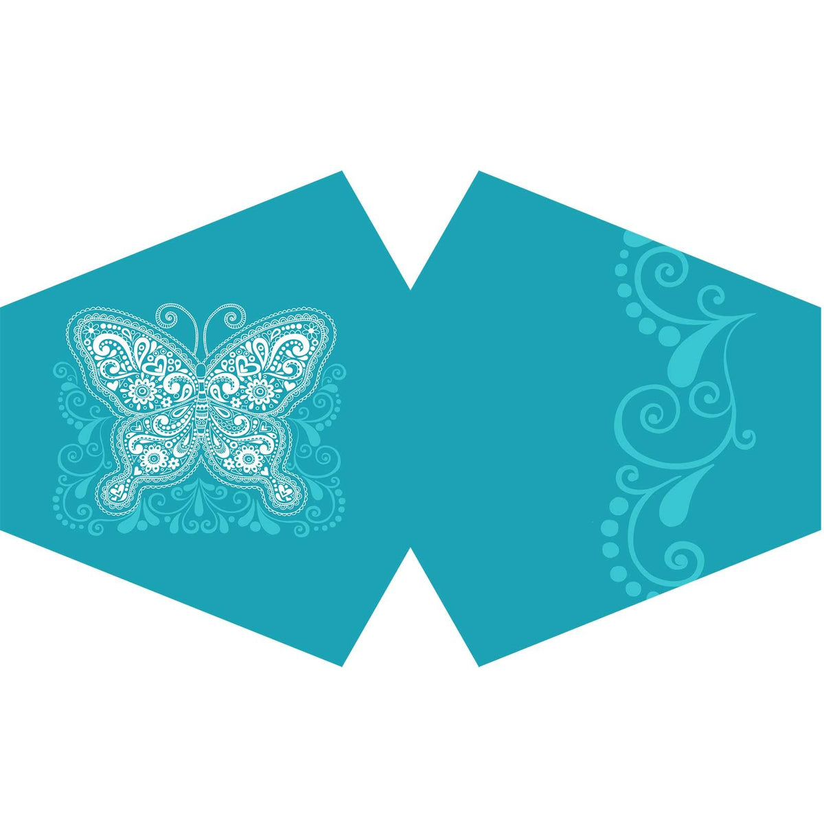 Reusable Fashion Face Covering - Blue Butterfly (Adult) - product image 3