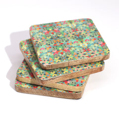 Set of 4 Square Coasters - Mediterranean Tile Pattern product image 3
