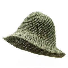 Nomad Sari Floppy Straw Sun Hat - Moss Green product image