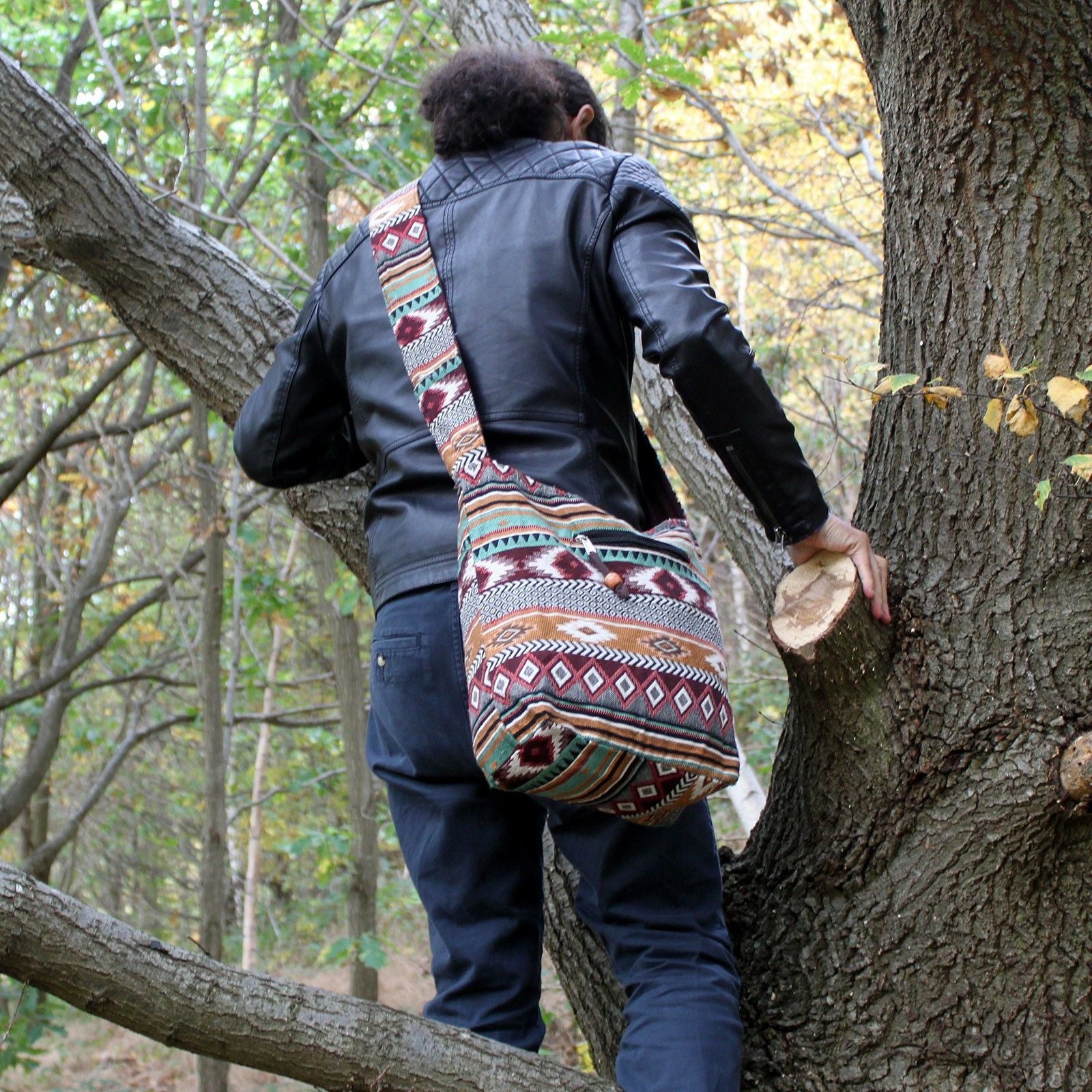 Jacquard Bag - Chocolate Student Back product image