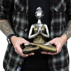 Yoga Lady Figure - Bronze & Silver 24cm product image 3