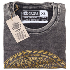 Nomad Sari Stonewashed Cotton T-Shirt – Chakra – Dark Grey – XL product image 2