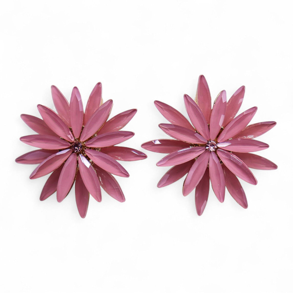 Soft Pink - Vintage Glass - Flowers - Earrings product image