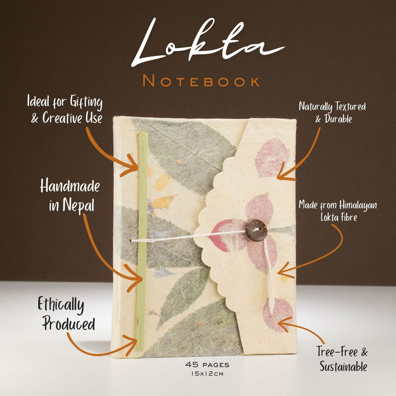 Lokta Bougainvillea Notebook – Medium (15x12cm) – 45 Leaves product image