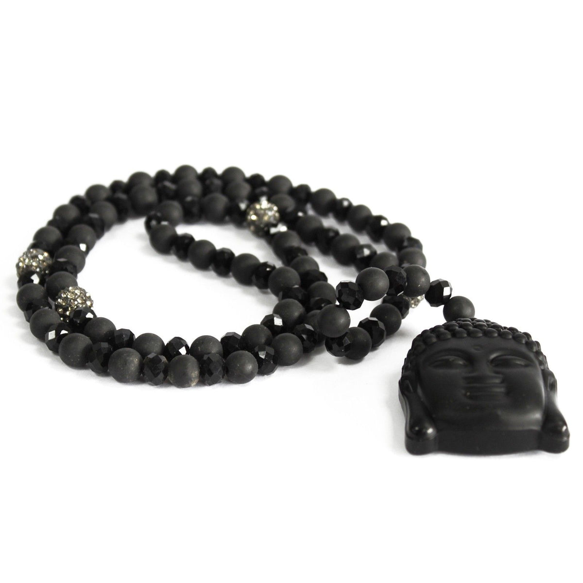 Buddha / Black Stone - Gemstone Necklace product image