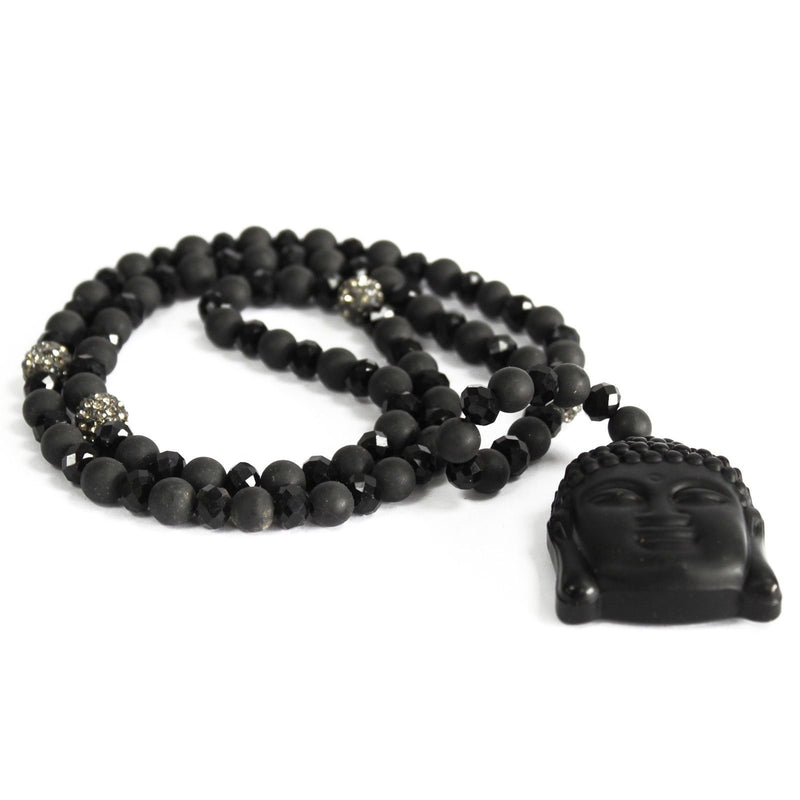 Buddha / Black Stone - Gemstone Necklace product image