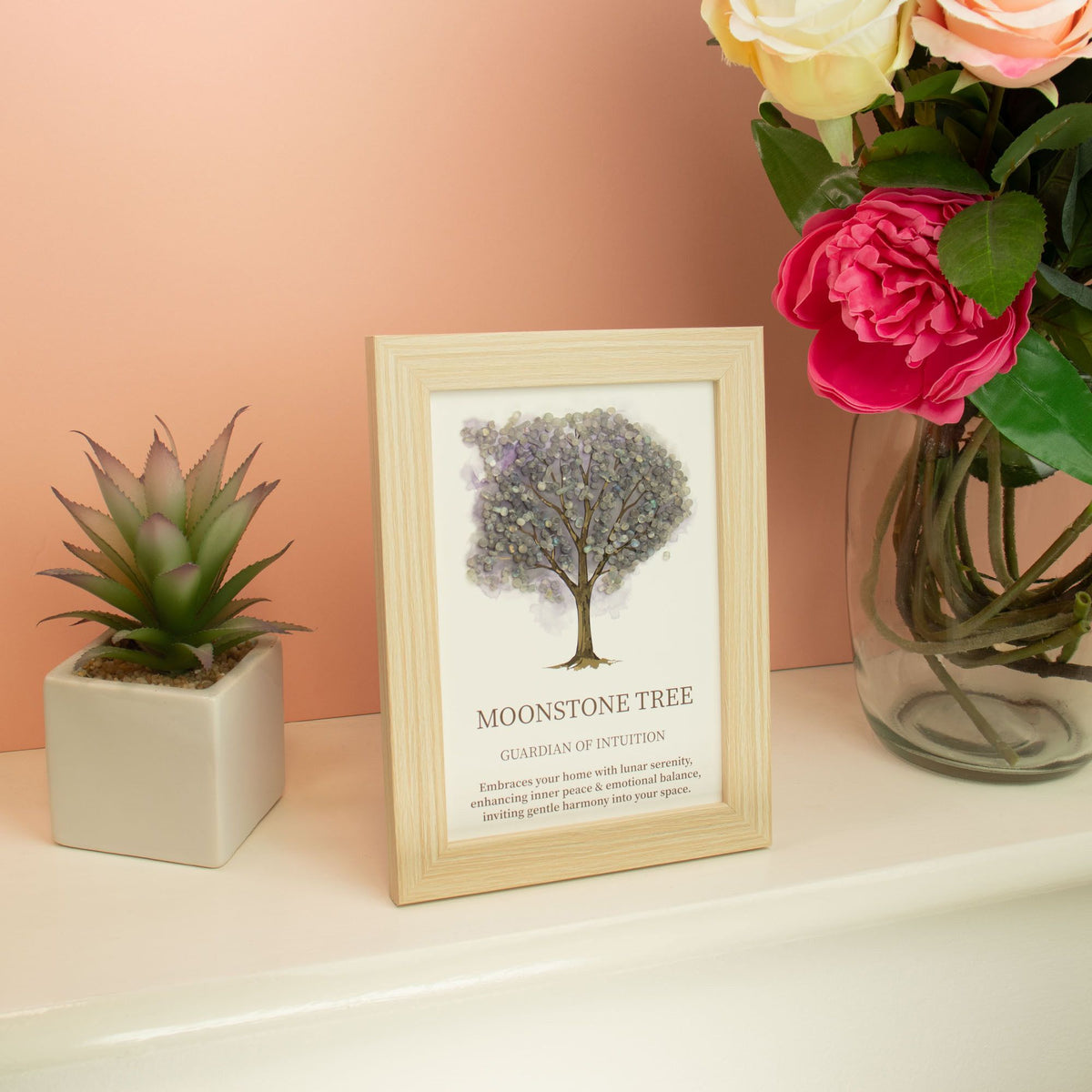 Gemstone Picture - Tree of Life - Moonstone (20x14.7x1cm) product image 4
