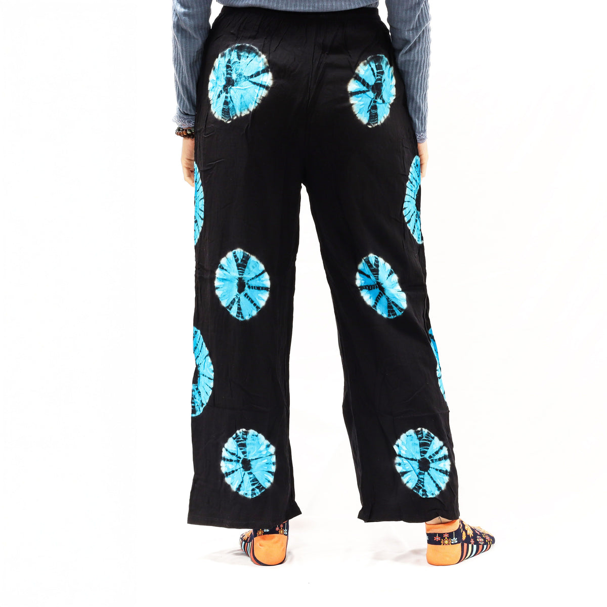 Japanese Style Lounge Pants - Black & Blue - L product image 4