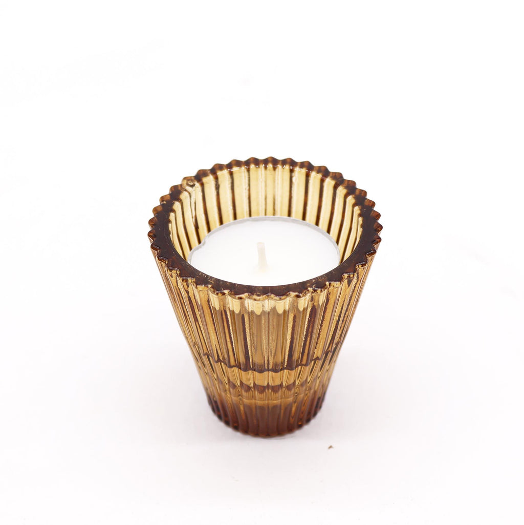 Flip Dinner Candle / Tealight Holder - Antique Amber product image 2