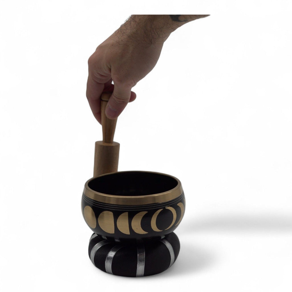 Moon Phase Singing Bowl Set – Black (10.7cm) product image 5