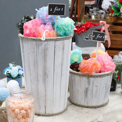 Name Large Wooden Storage Tub – Whitewash product image 3