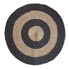 Round Seagrass Black & Tan - Circles - 1m product image 5