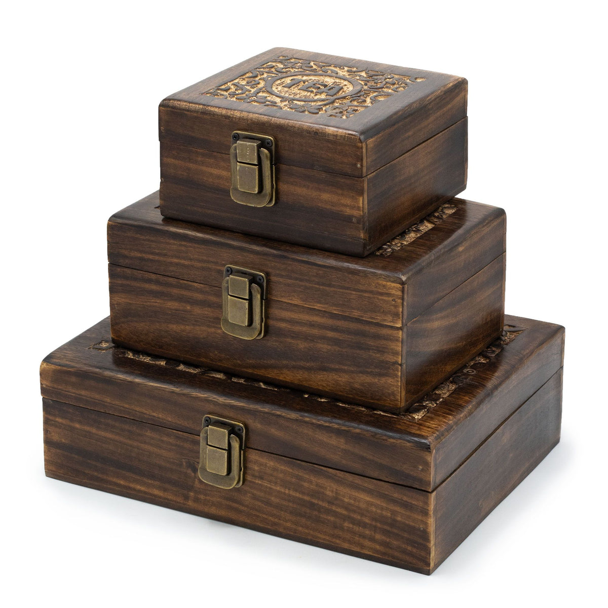 Mango Carved Tea Box - 4 Compartments - product image 4
