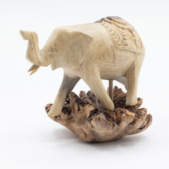 Handmade Parasite Wood Art Carving - Elephant Walking product image 5